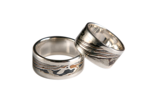 Ancient Future mokume gane rings