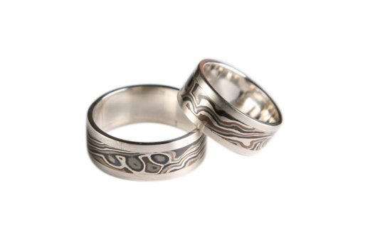 Ancient Future mokume gane rings