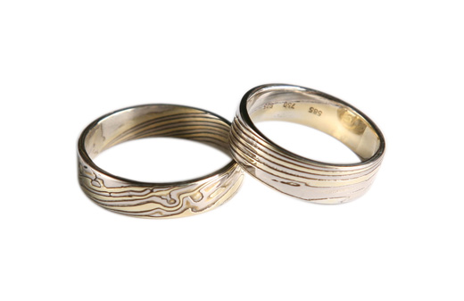 Ancient Future mokume gane rings